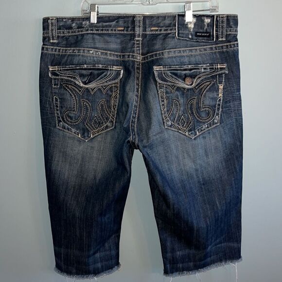 MEK Denim Men’s size W 40 denim jeans shorts Jorts baggy Skater - Picture 10 of 16